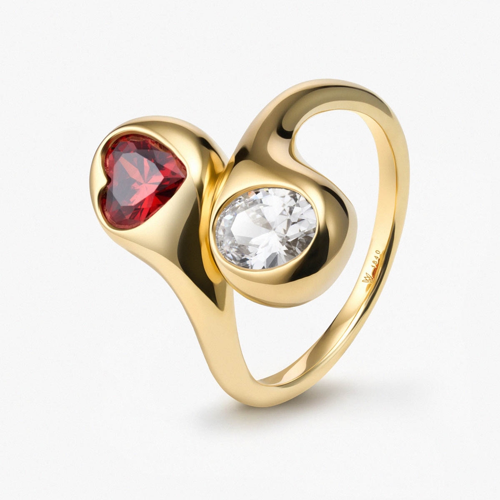 Pierścionek srebrny Czułość