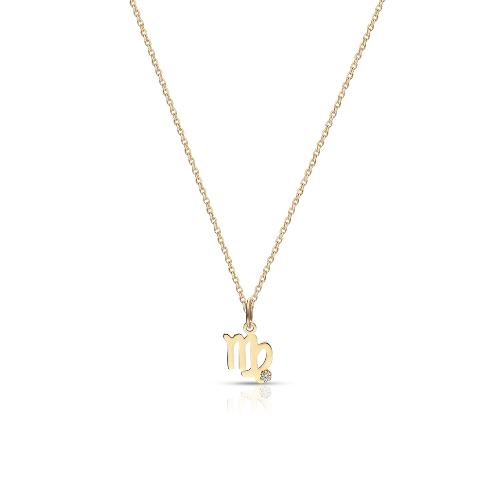 Wisiorek złoty Zodiak Panna