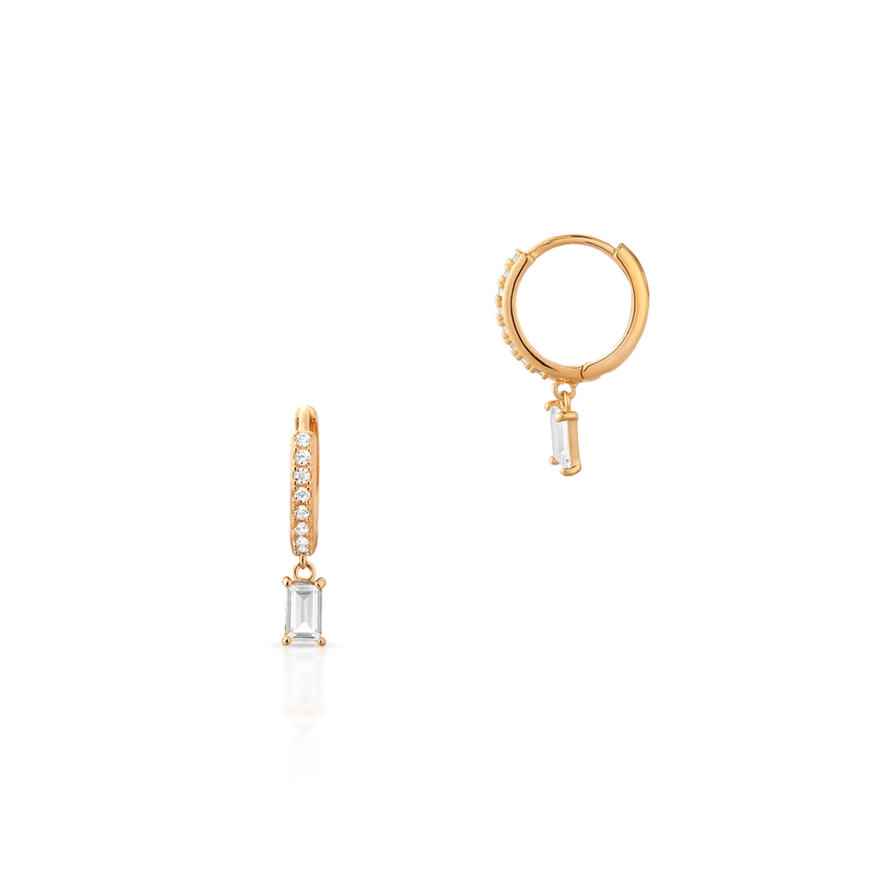 Kolczyki złote z cyrkoniami Ceremonials