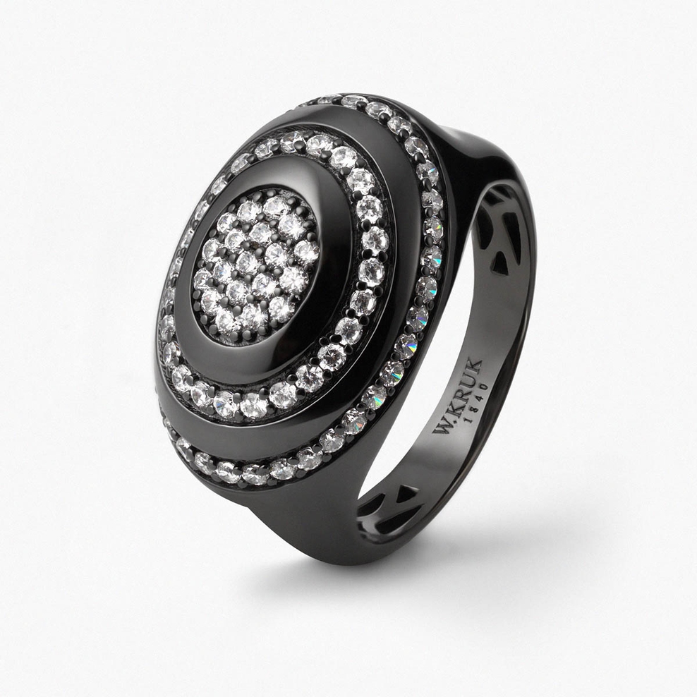 Pierścionek srebrny Meteory