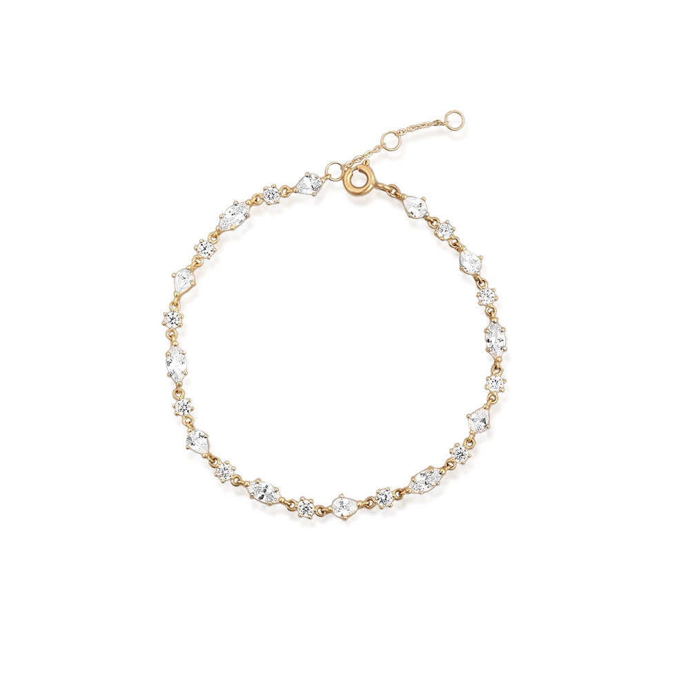 Bransoleta złota z cyrkoniami Ceremonials