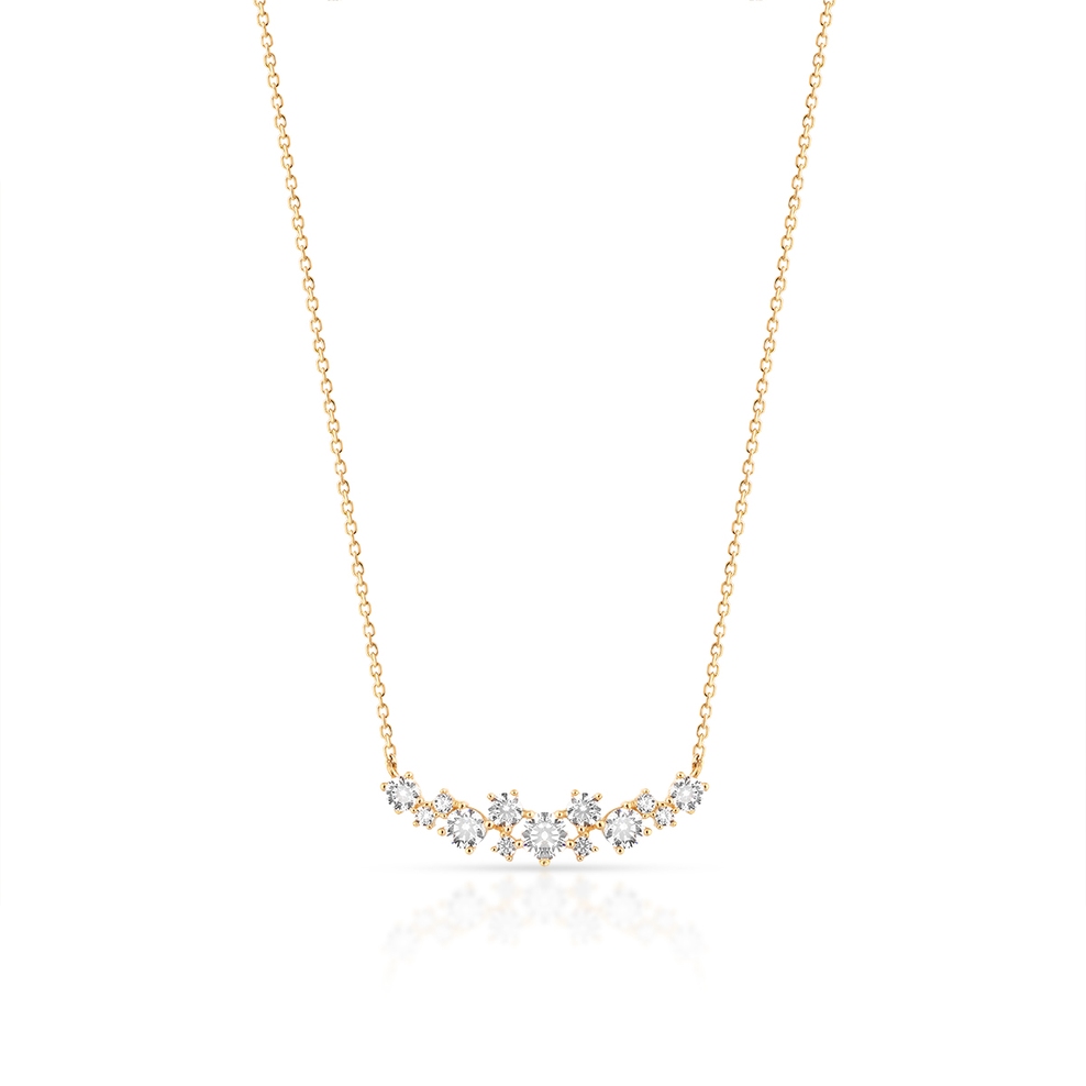 Naszyjnik  złoty z cyrkoniami  Ceremonials