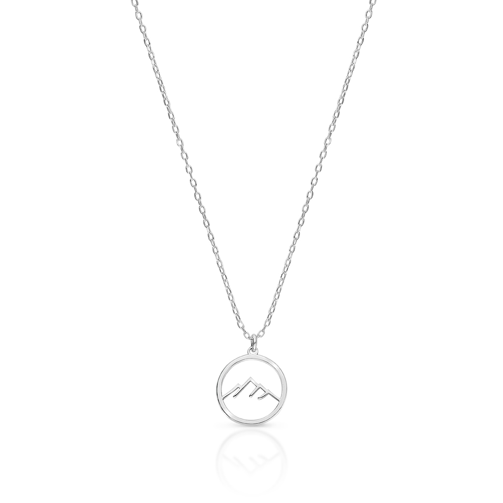 Naszyjnik srebrny z motywem gór