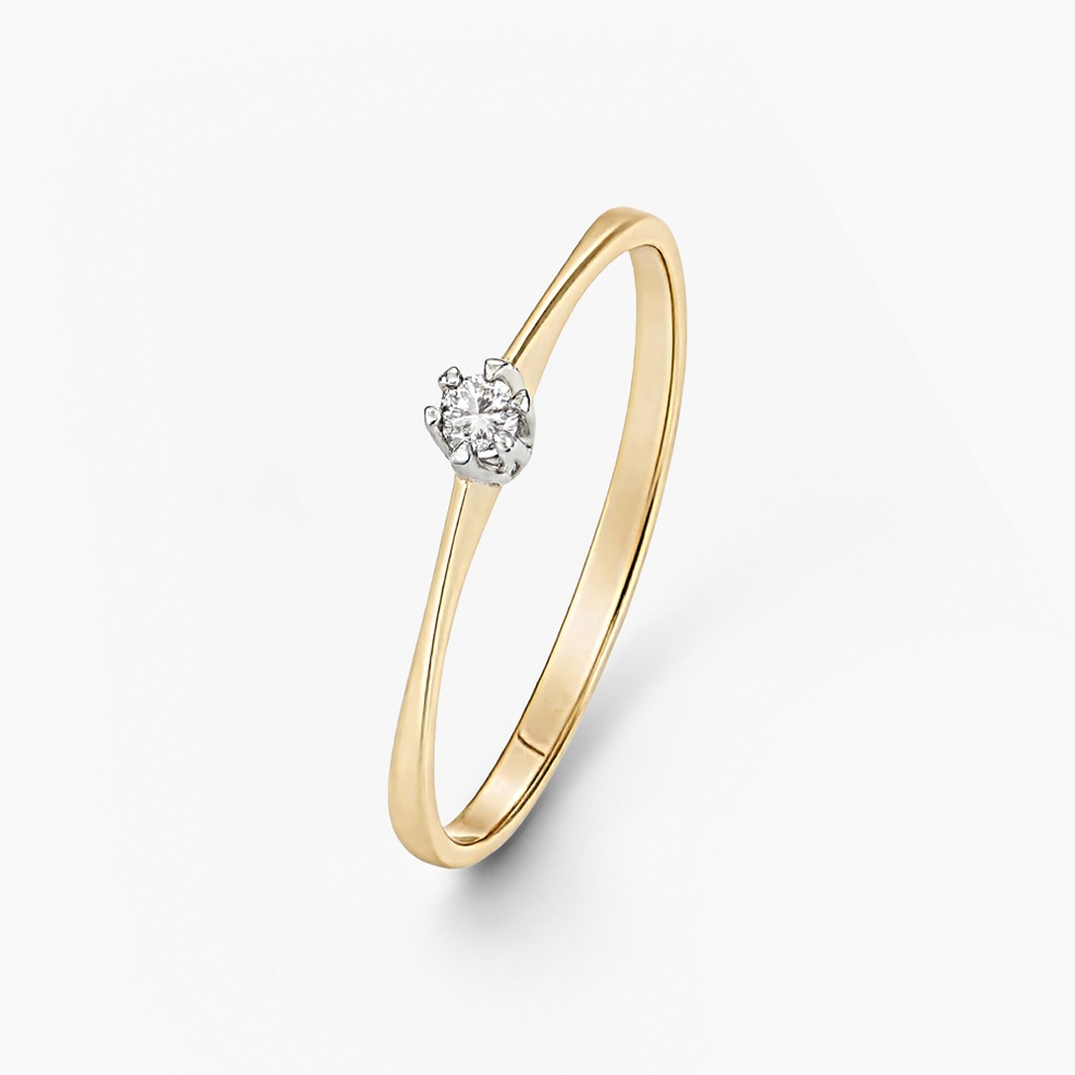 Pierścionek zaręczynowy złoty Jedyny