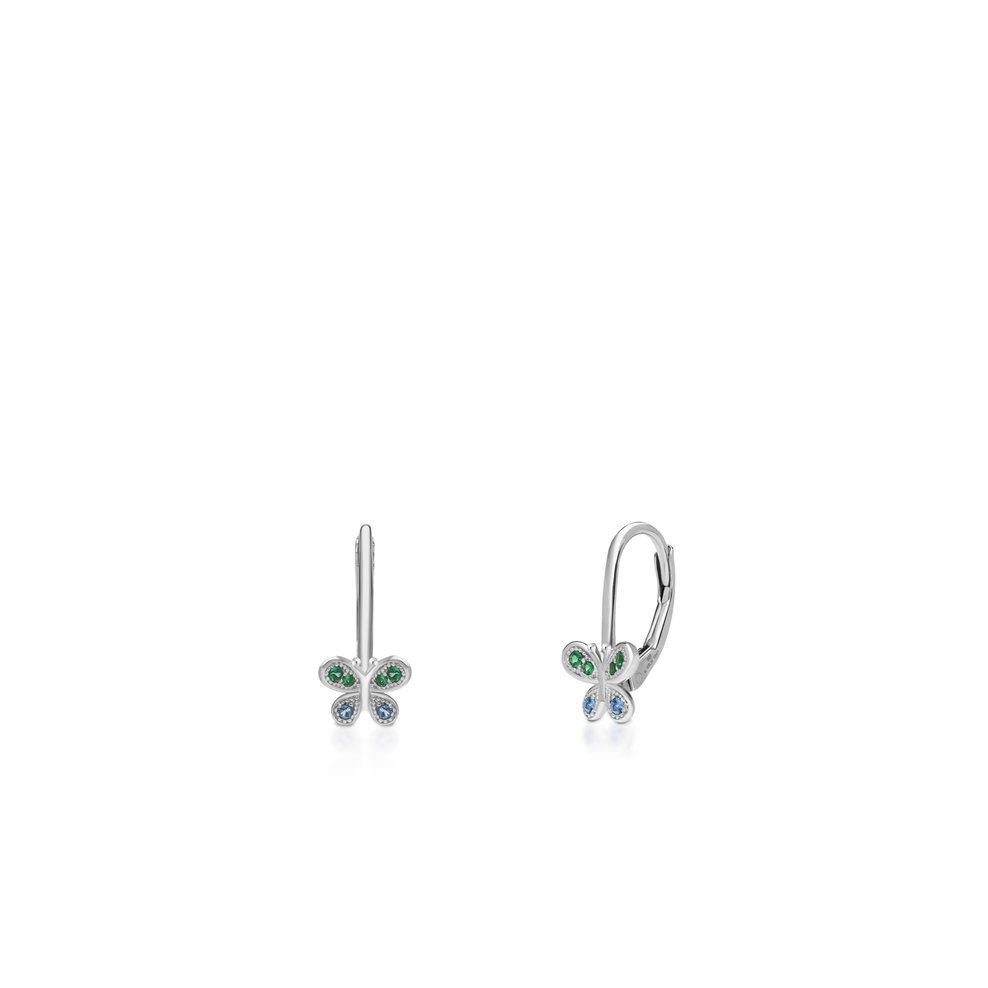 Kolczyki srebrne motylki