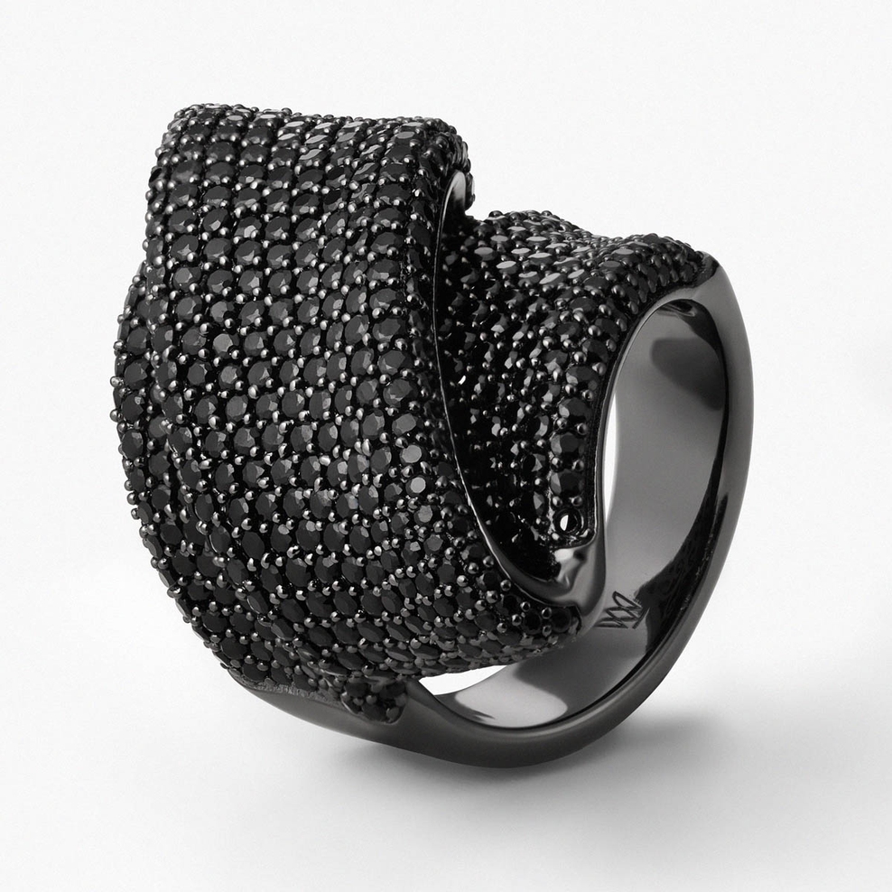 Pierścionek srebrny Meteory