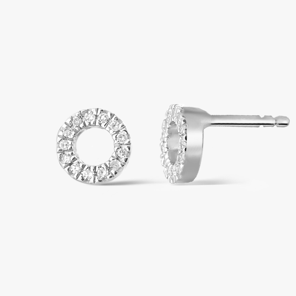 Kolczyki białe złoto z diamentami