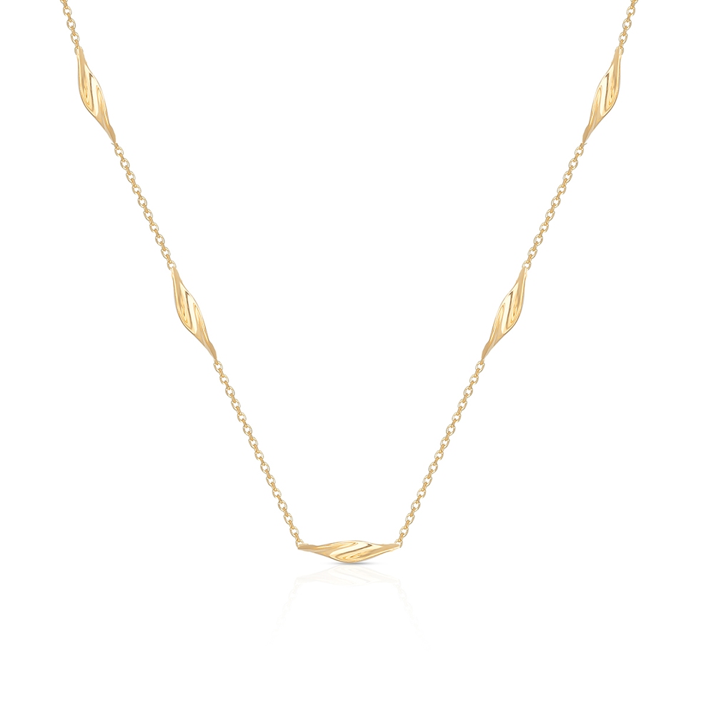 Naszyjnik złoty z motywem liści