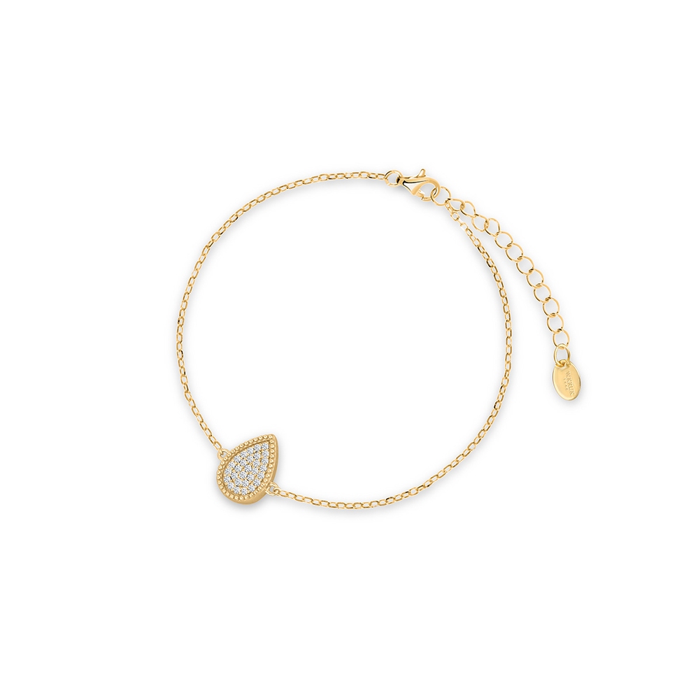 Bransoleta srebrna pozłacana