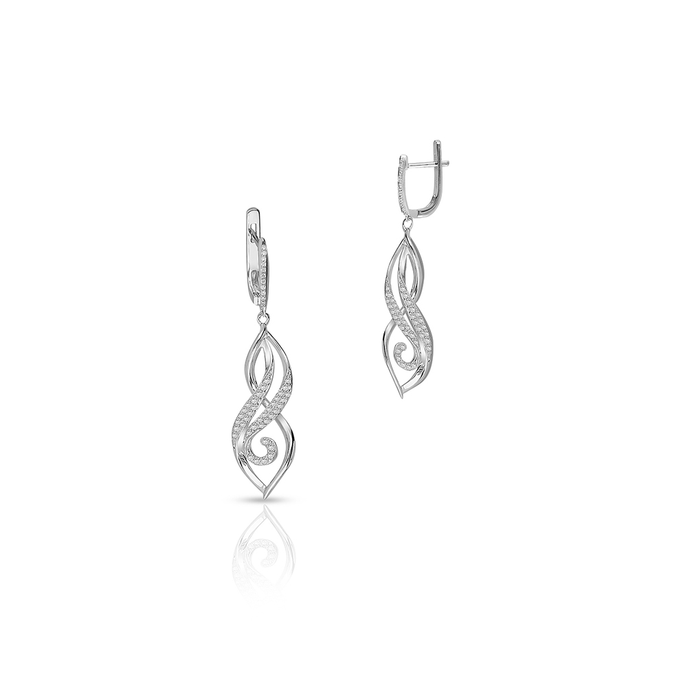 Kolczyki srebrne z cyrkoniami