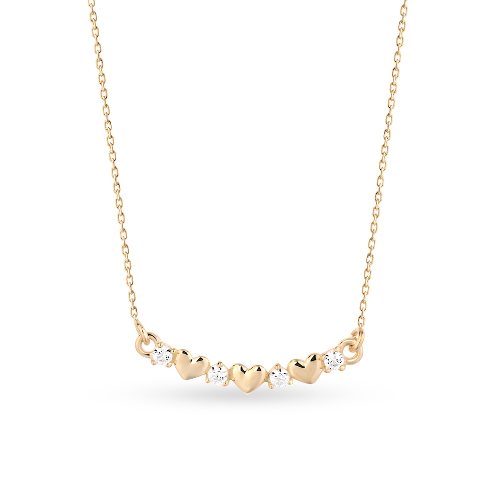 Naszyjnik złoty z cyrkoniami