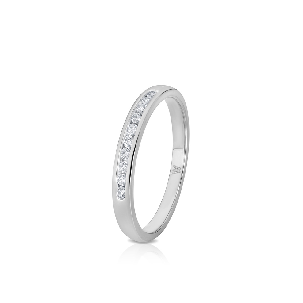 Pierścionek białe złoto z diamentami