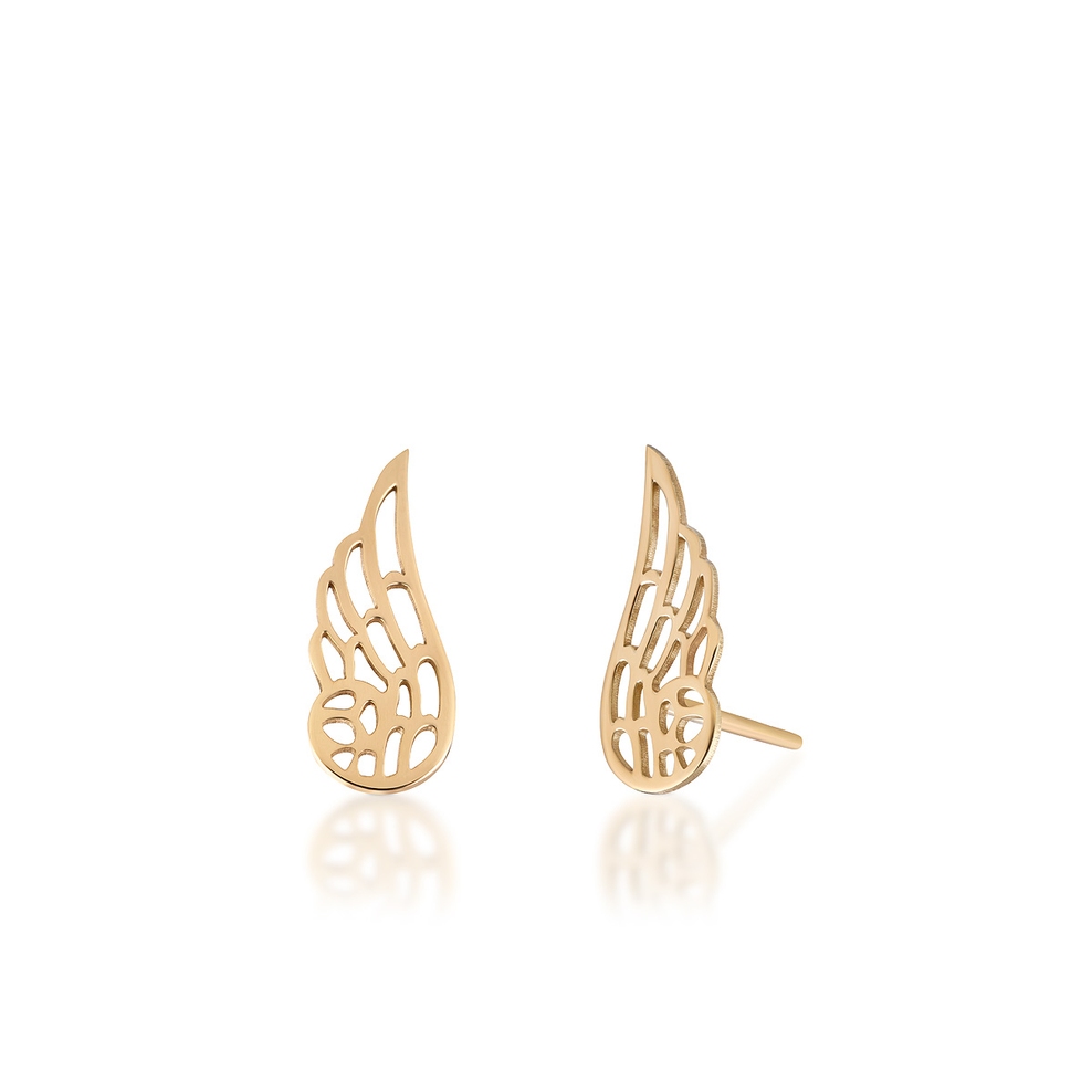 Kolczyki srebrne ażurowe skrzydła