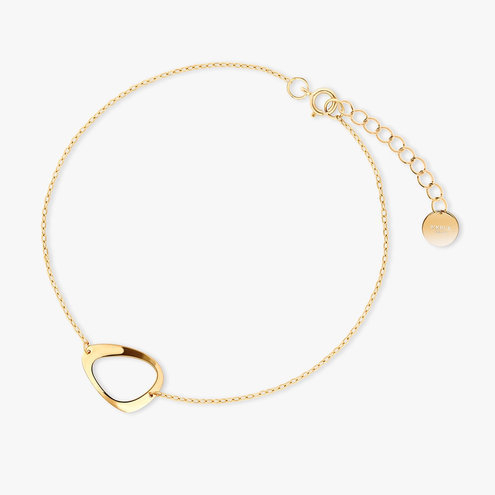 Bransoleta srebrna pozłacana