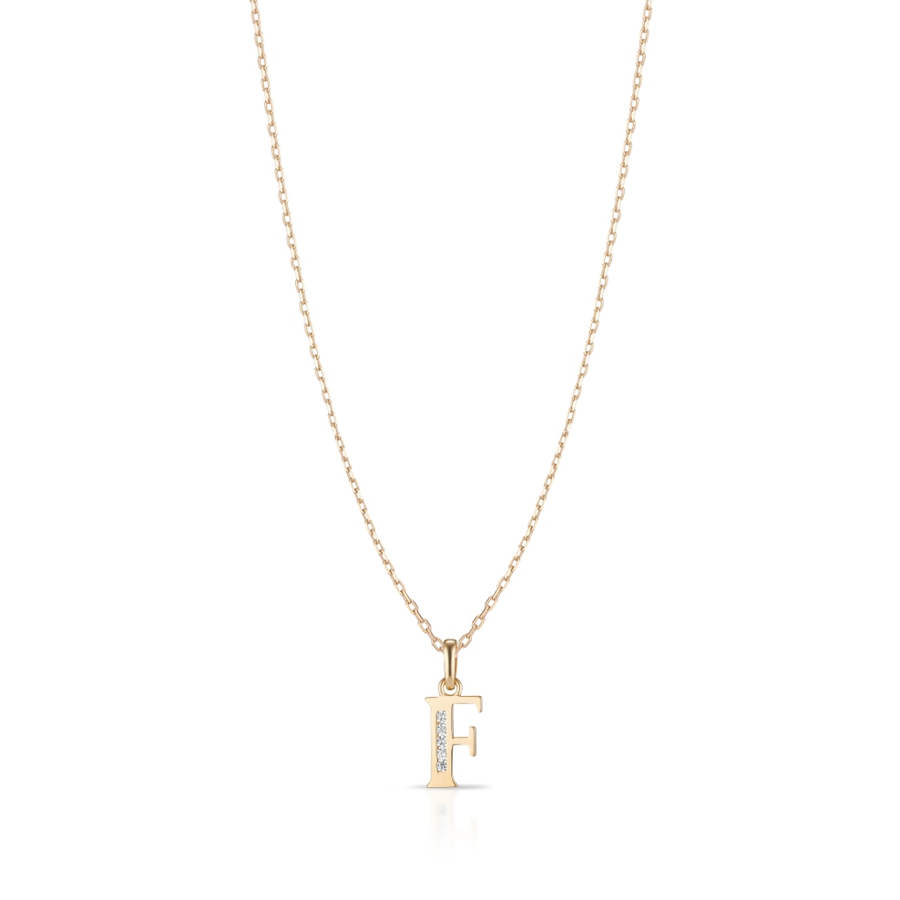 Wisiorek złoty literka F