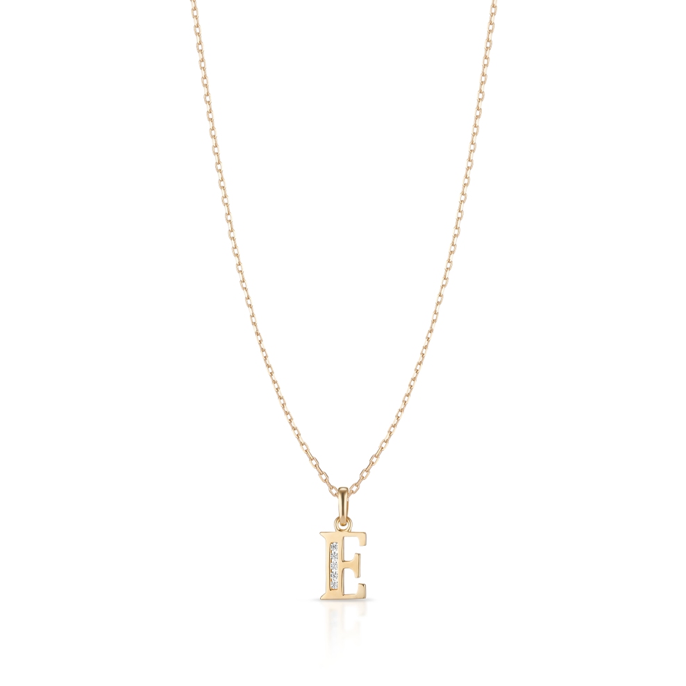 Wisiorek złoty literka E