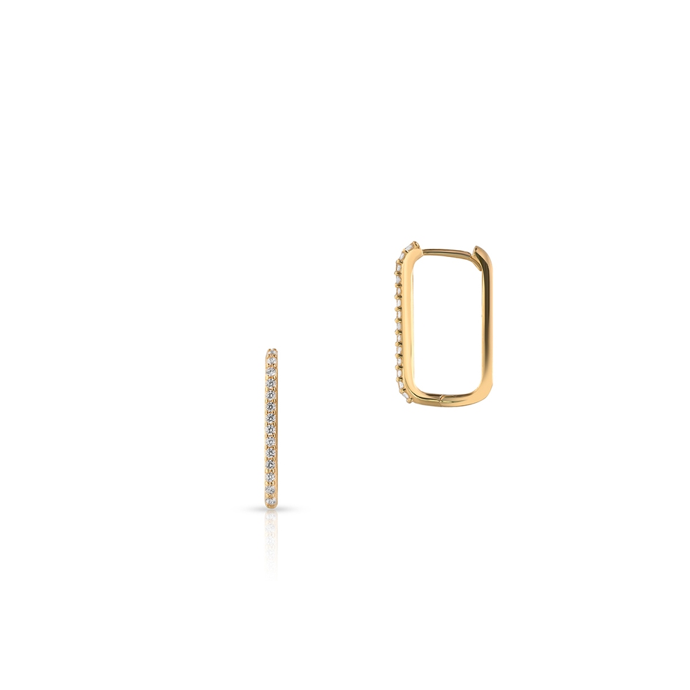 Kolczyki złote z cyrkoniami