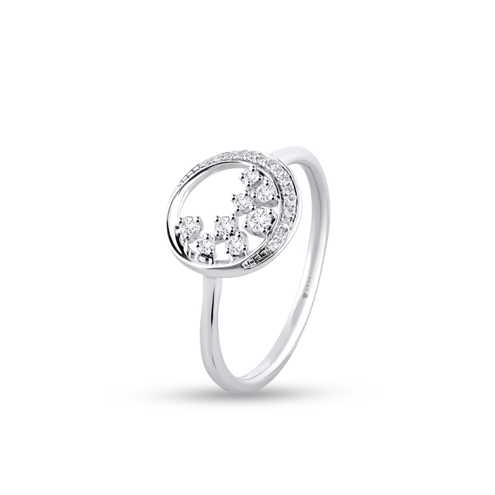 Pierścionek złoty z diamentami Galaktyka