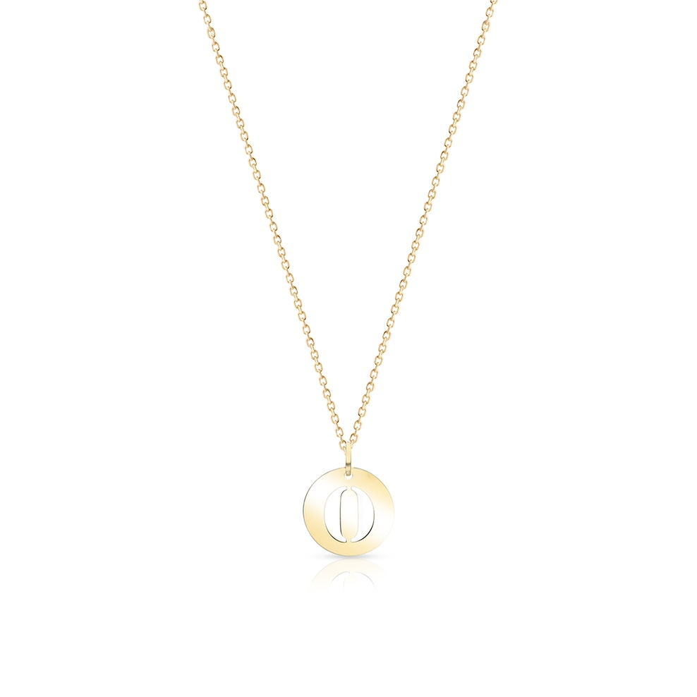 Wisiorek złoty literka O