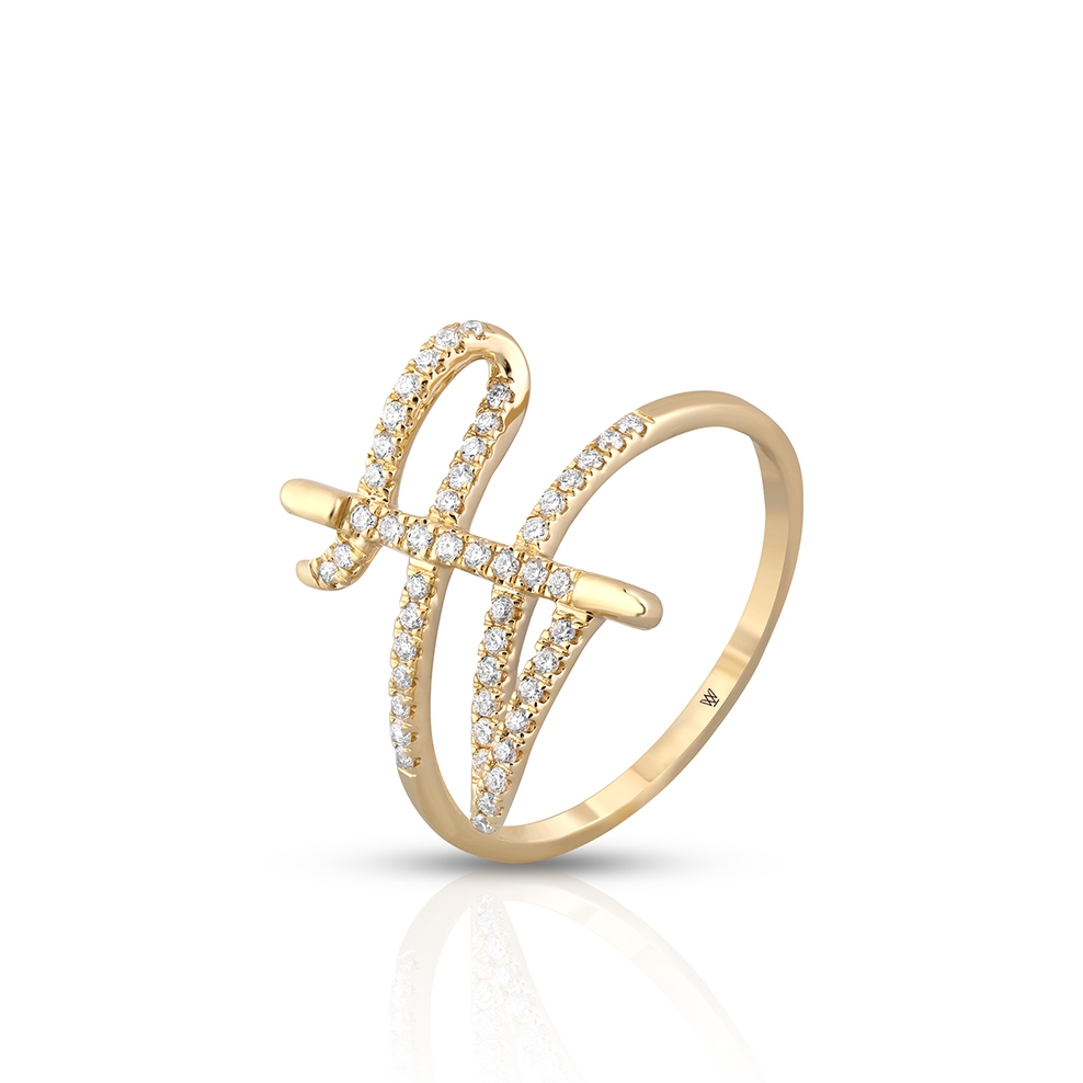 Pierścionek złota spirala W.KRUK