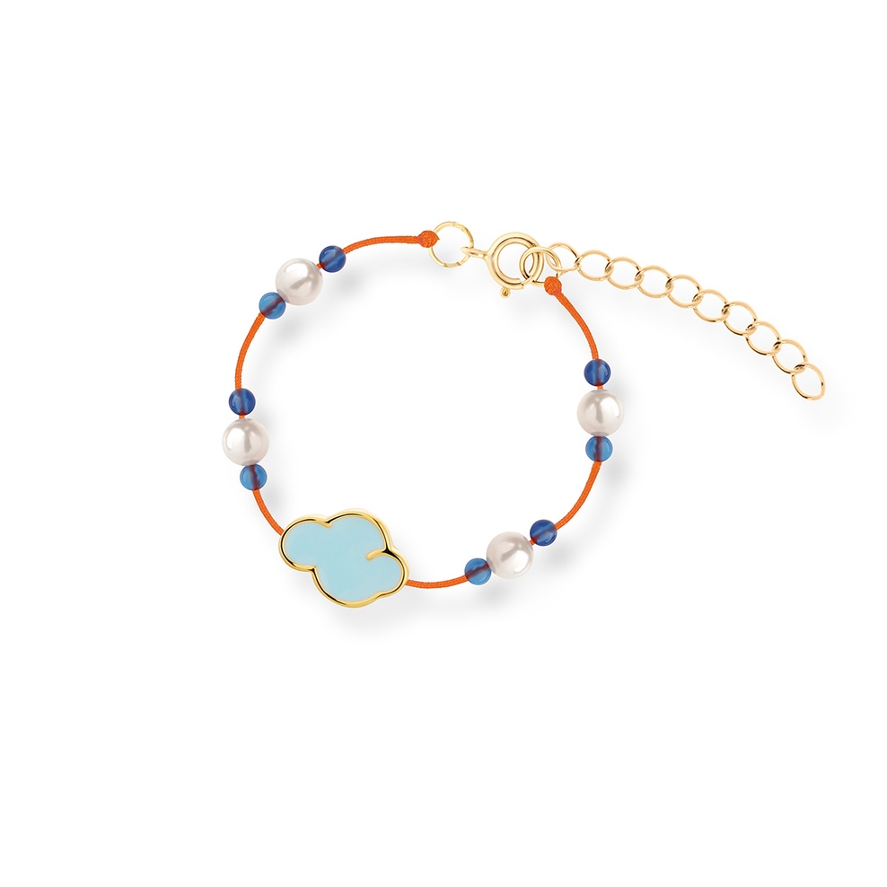 Bransoleta sznurkowa z motywem chmurki