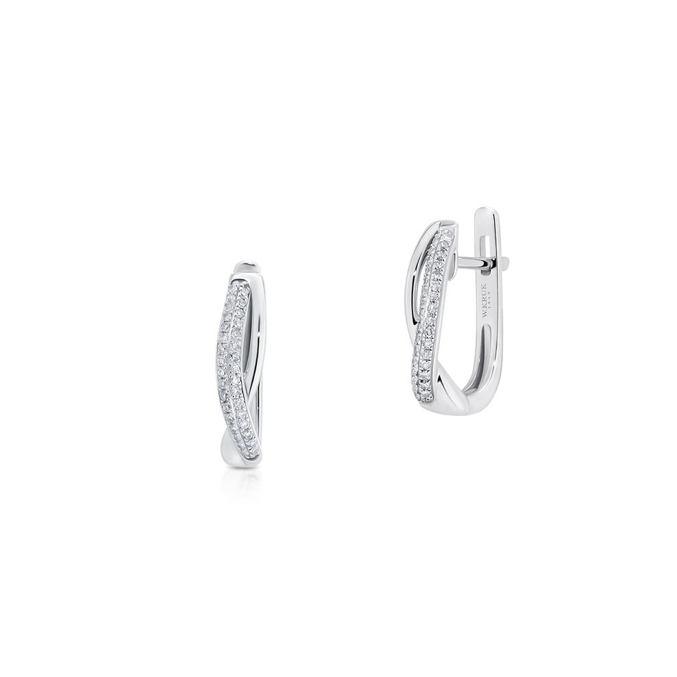 Kolczyki białe złoto z diamentami