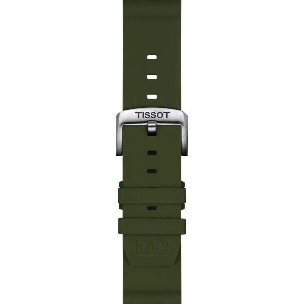 Silikonowy khaki pasek Tissot 22 mm