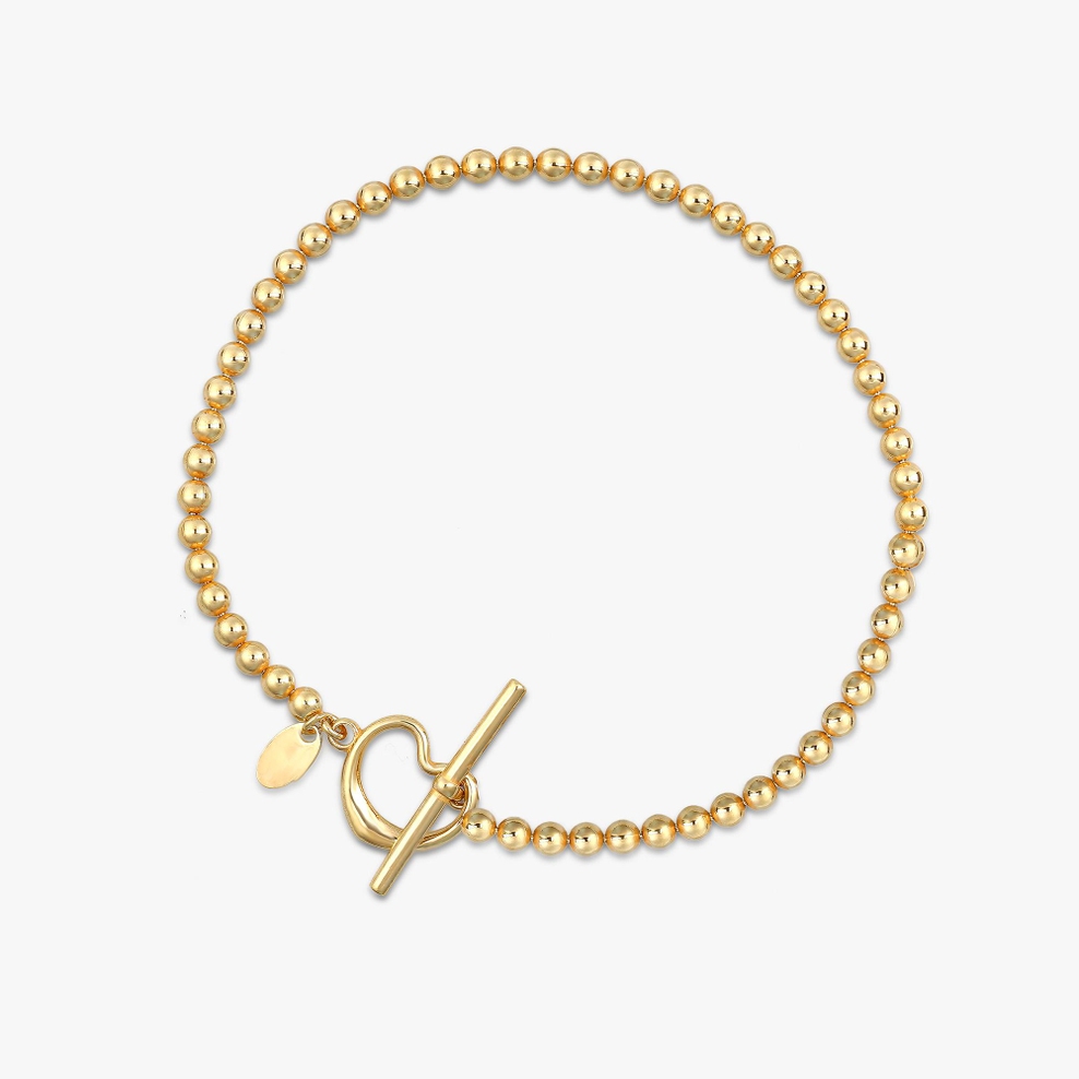 Bransoleta srebrna z motywem serca