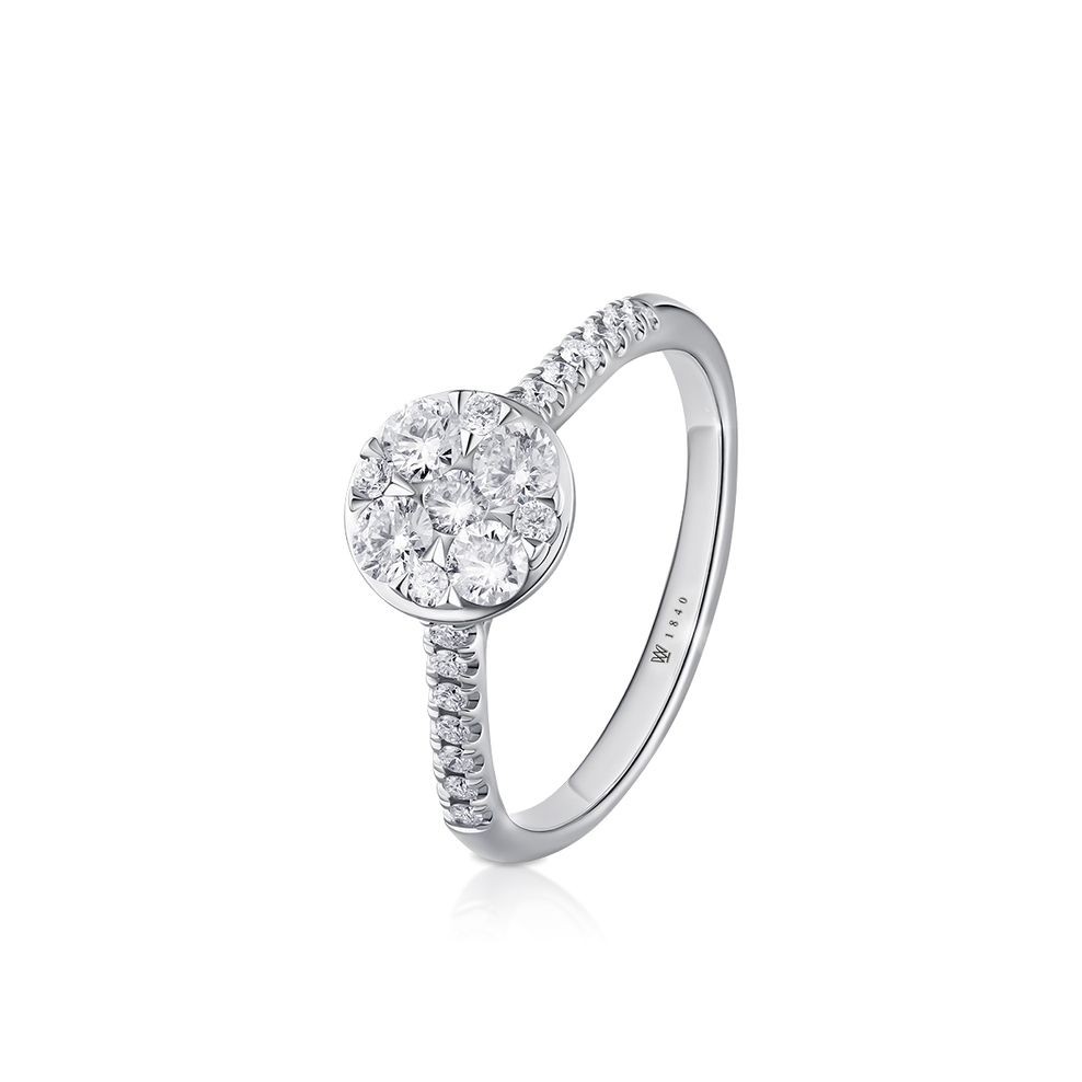 Pierścionek białe złoto Mirage