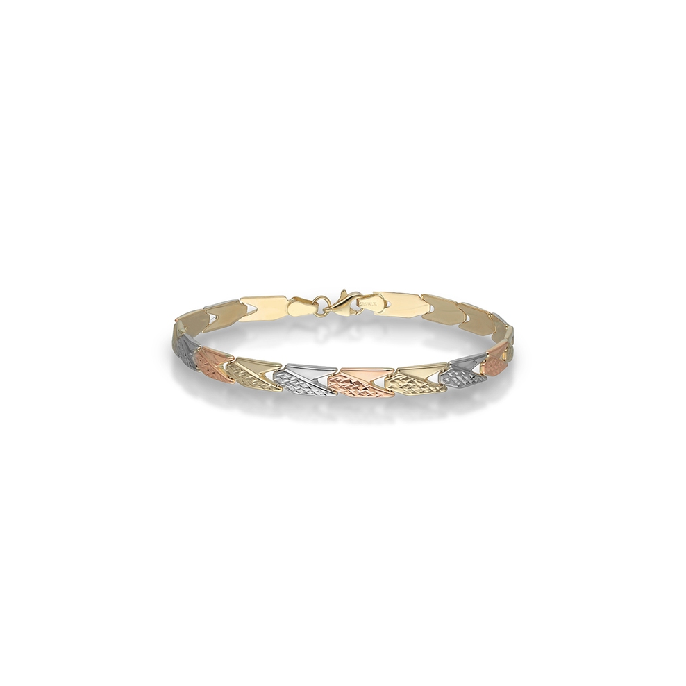 Bransoleta złota tricolor