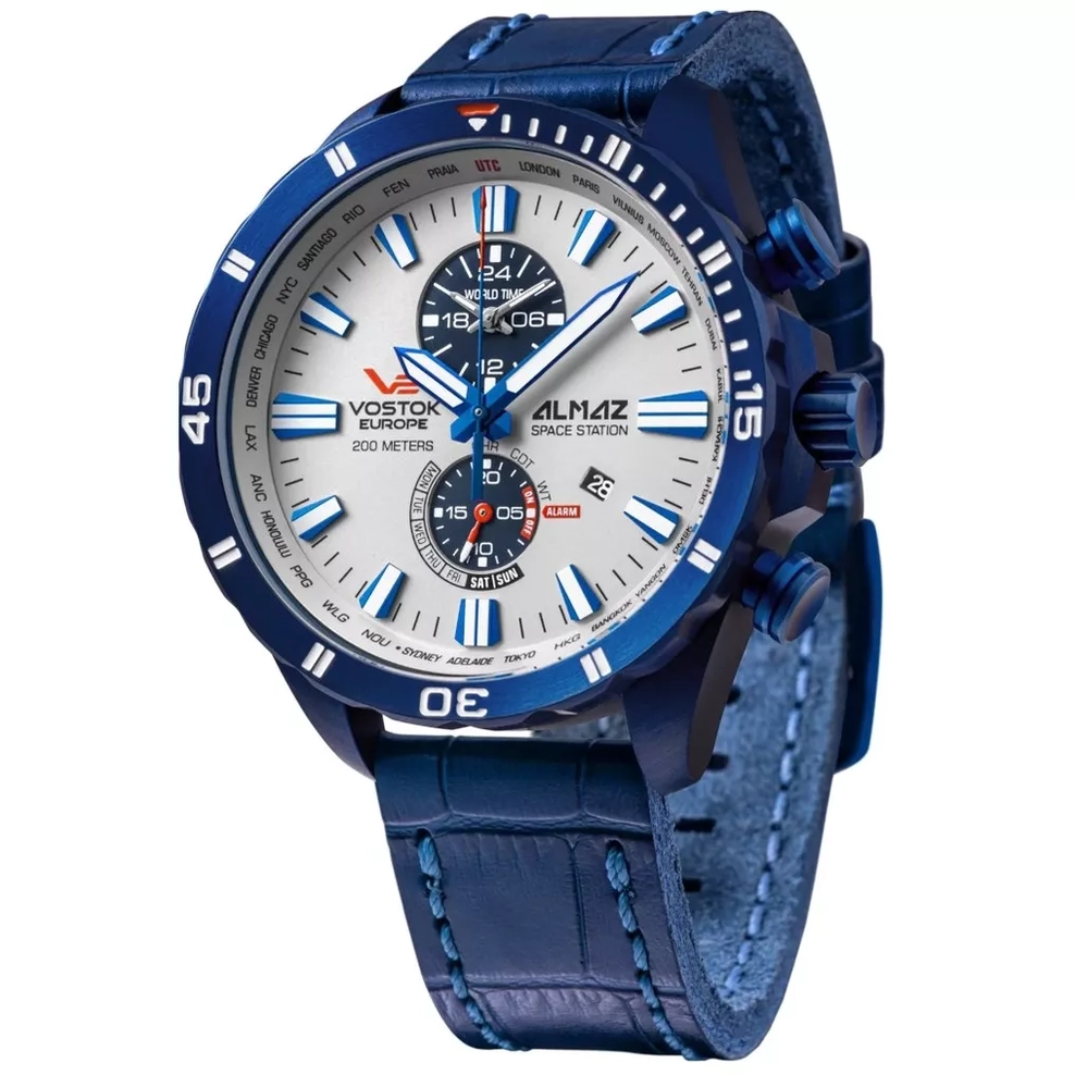 ZEGAREK VOSTOK ALMAZ SPACE STATION WORLD TIMER