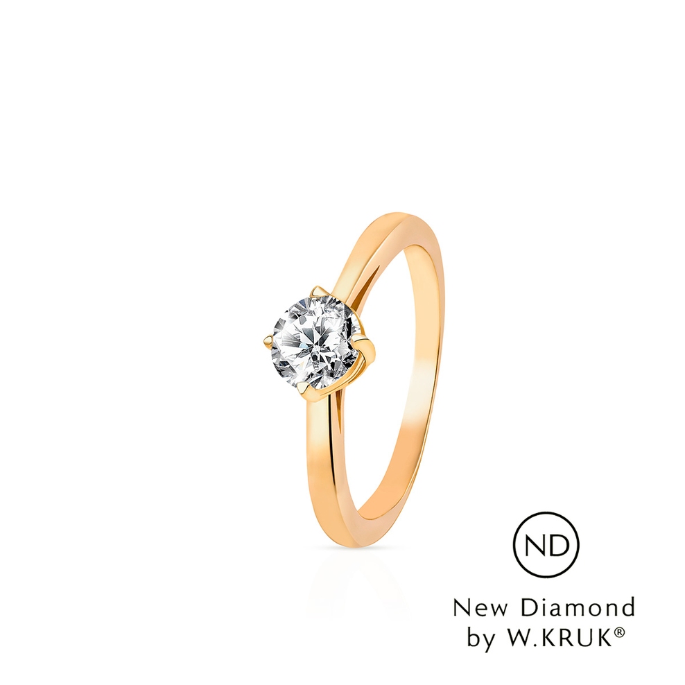 Pierścionek zaręczynowy złoty Doskonały