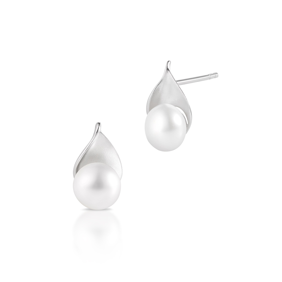 Kolczyki srebrne z perłami