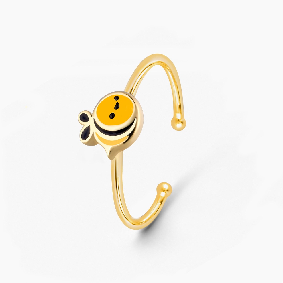 Pierścionek srebrny z pszczółką