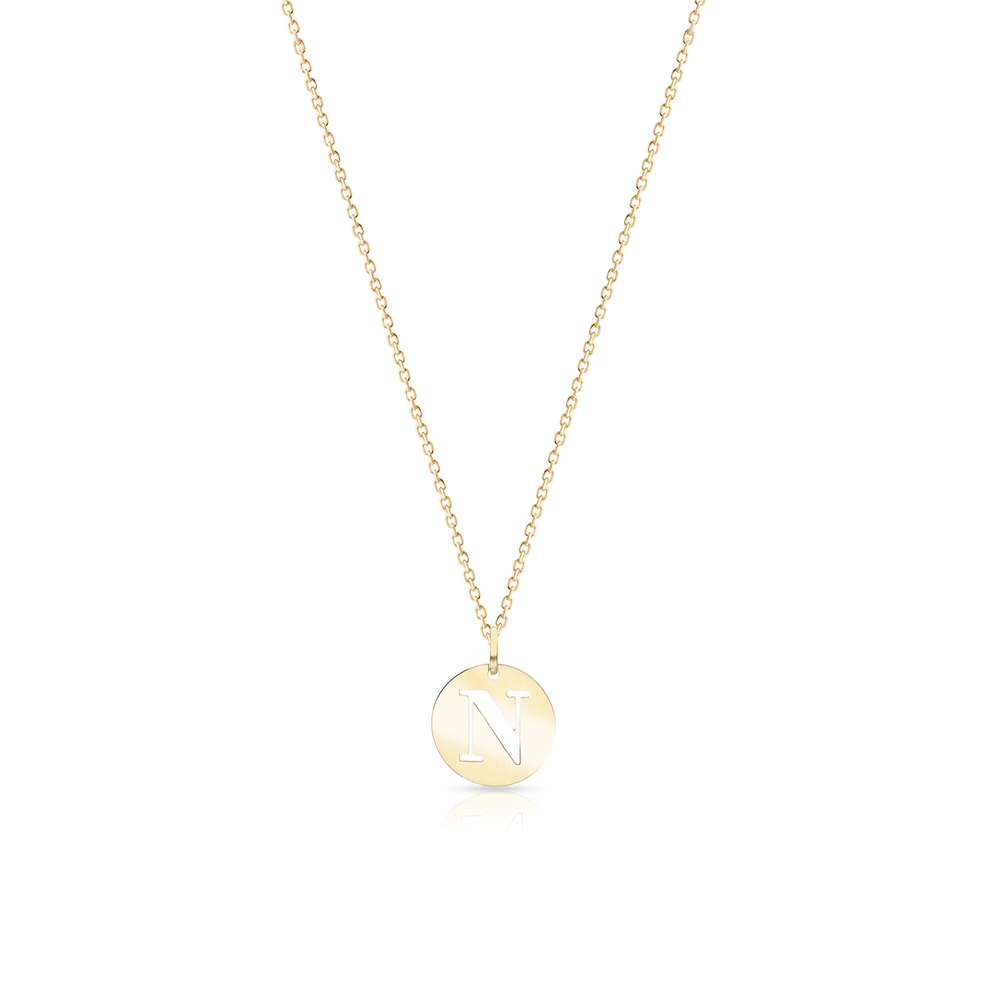 Wisiorek złoty literka N