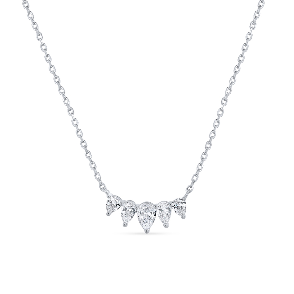 Naszyjnik srebrny z cyrkoniami