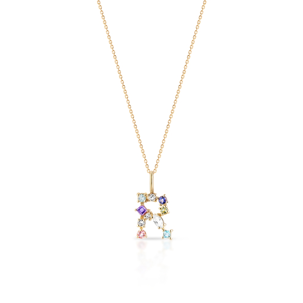 Wisiorek złoty literka R