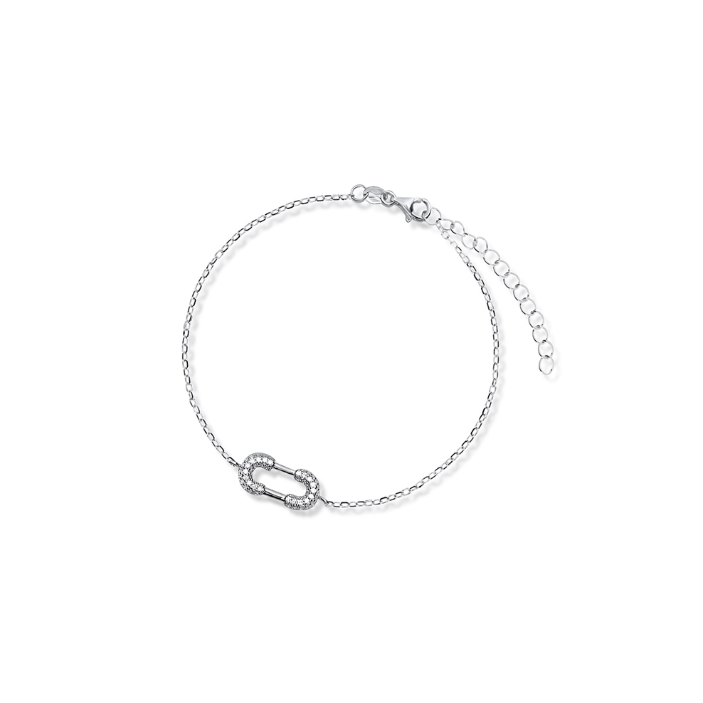 Bransoletka srebrna z cyrkoniami