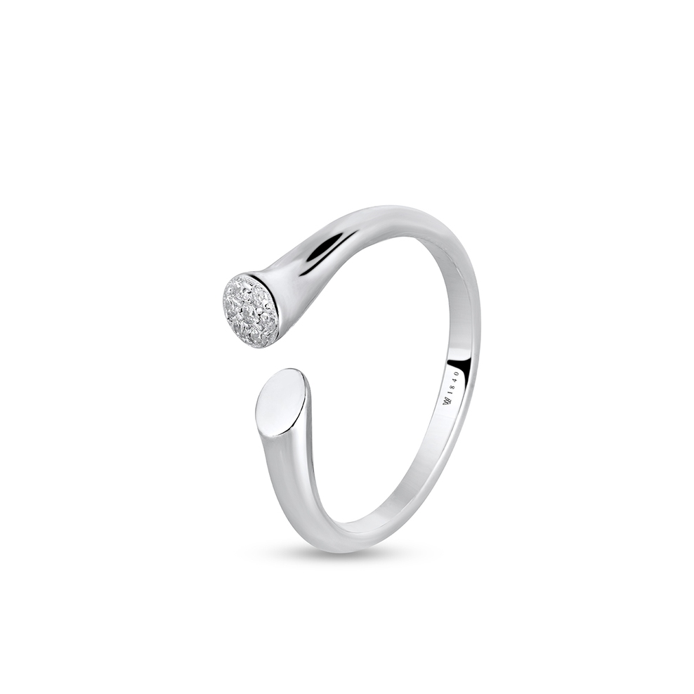 Pierścionek srebrny z cyrkoniami