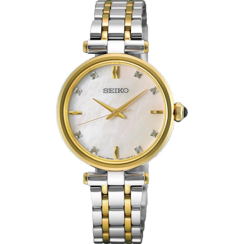 ZEGAREK SEIKO CLASSIC QUARTZ DIAMONDS