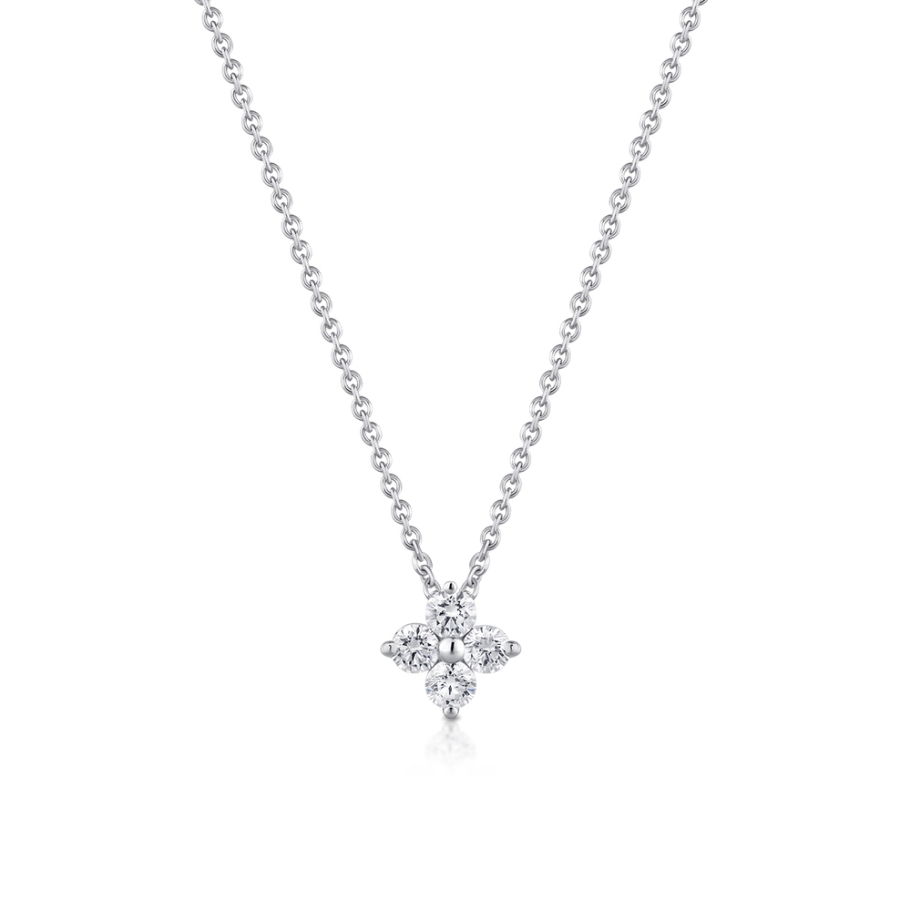 Naszyjnik białe złoto z diamentami