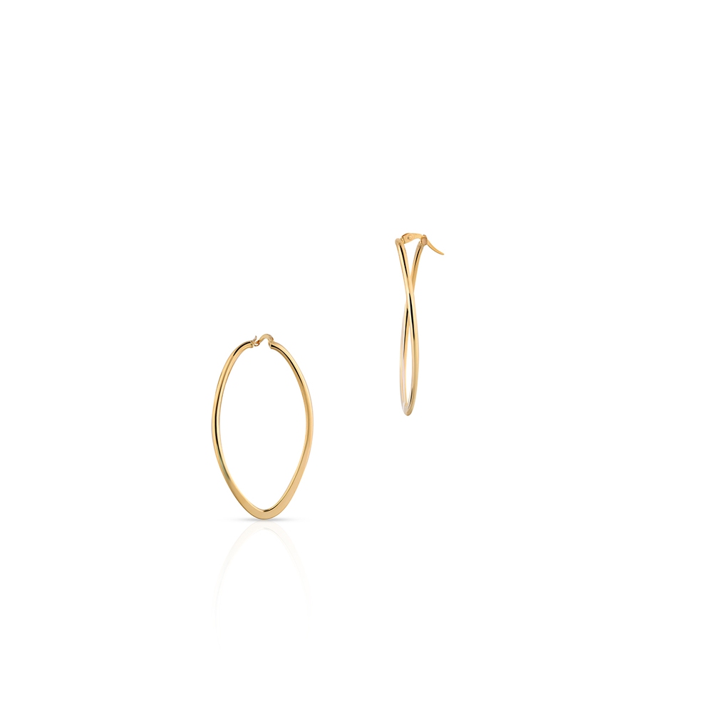 Kolczyki złote skręcone koła