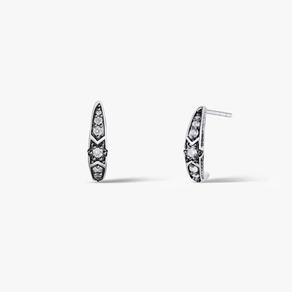 Kolczyki srebrne Royal Star