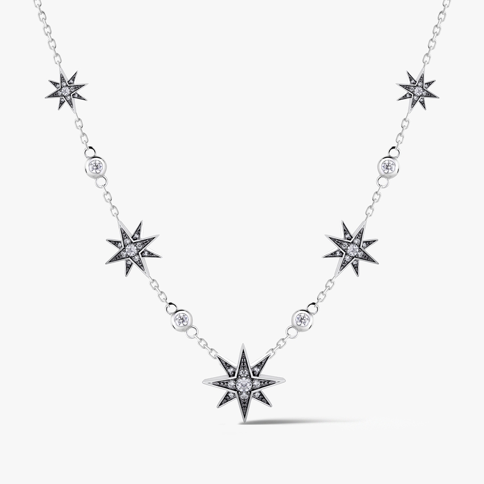 Naszyjnik srebrny Royal Star