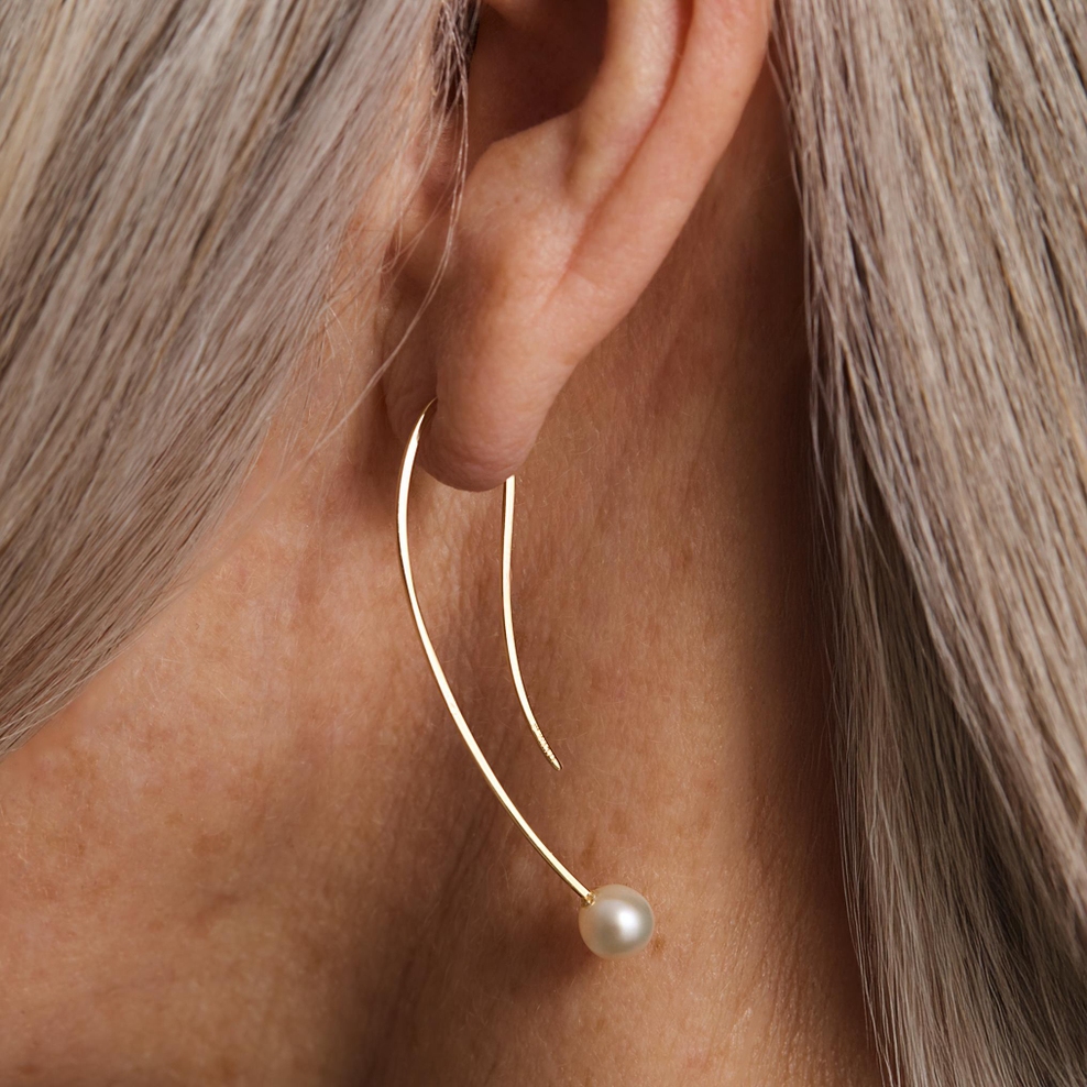 Kolczyki złote z perłami