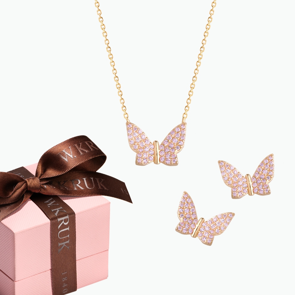 Komplet Złoty Motyl