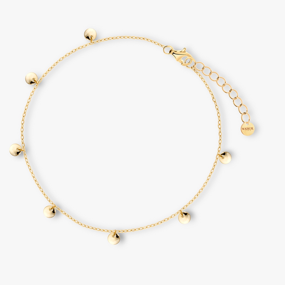 Bransoleta srebrna na nogę