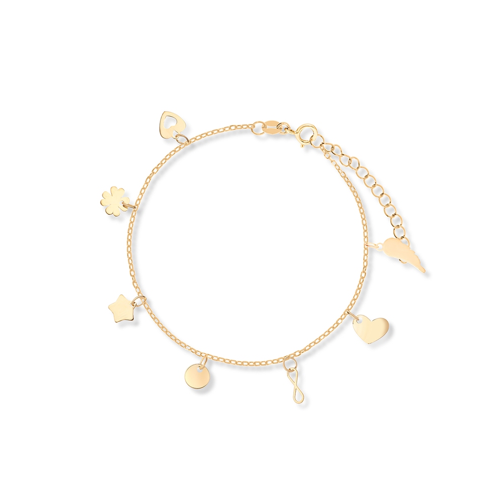 Bransoleta złota na nogę