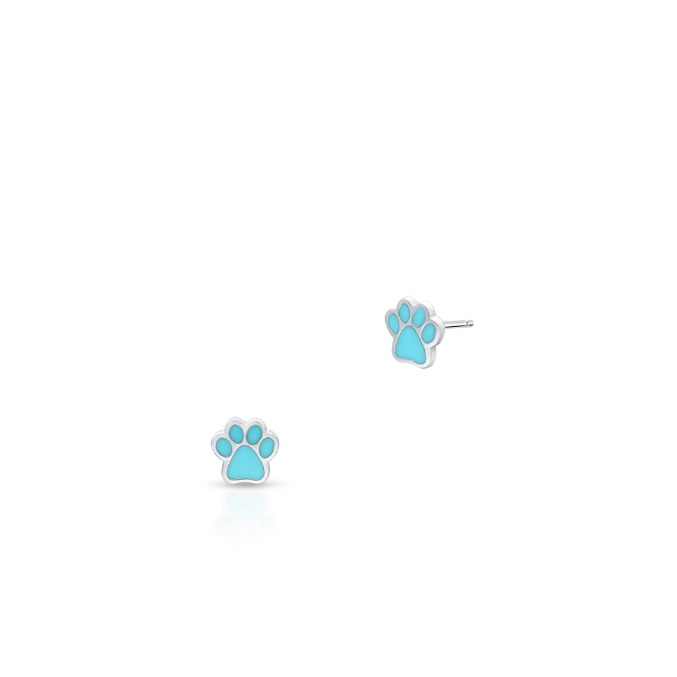 Kolczyki srebrne łapki