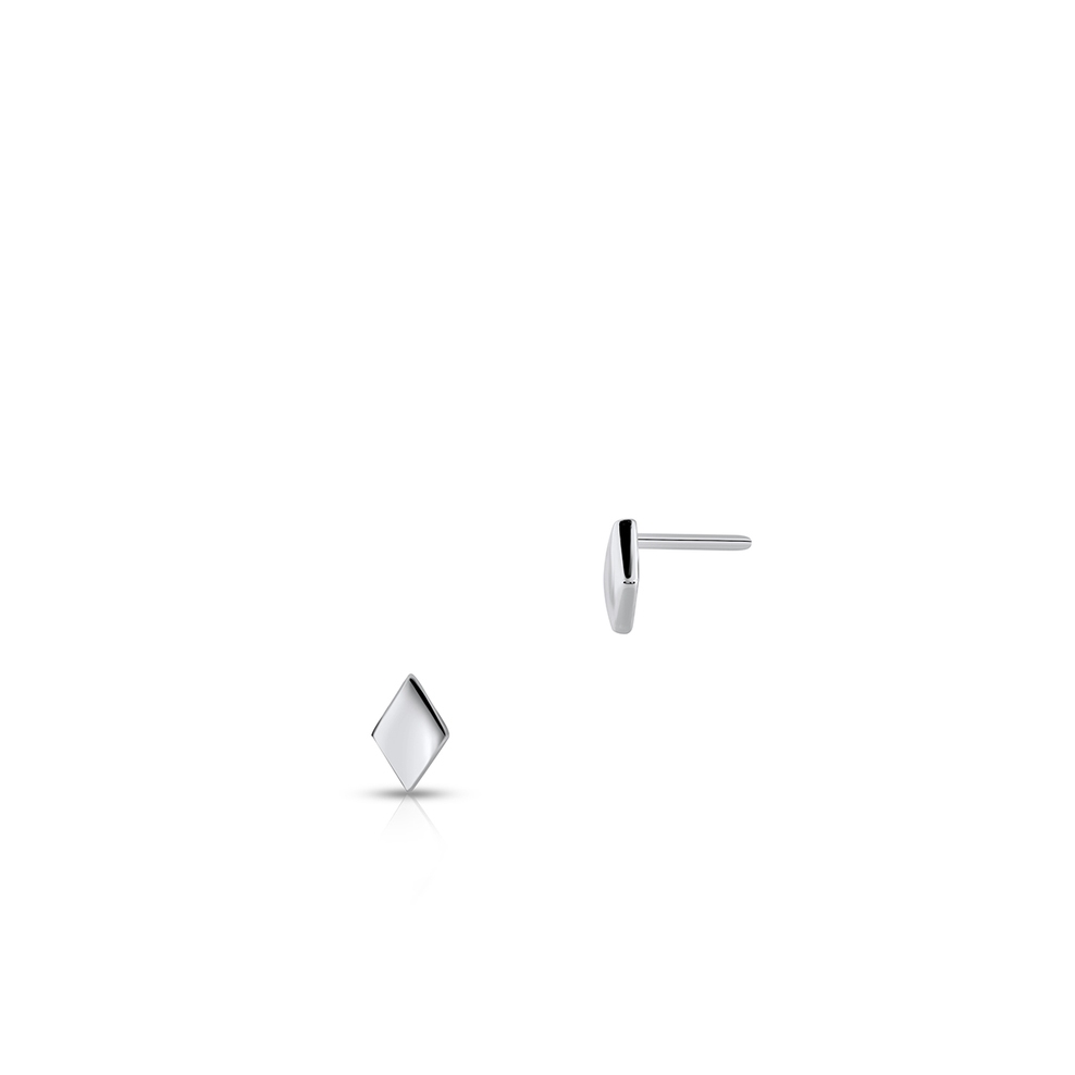 Kolczyki srebrne romby